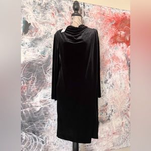 JOAN VASS Velvet Drape Dress